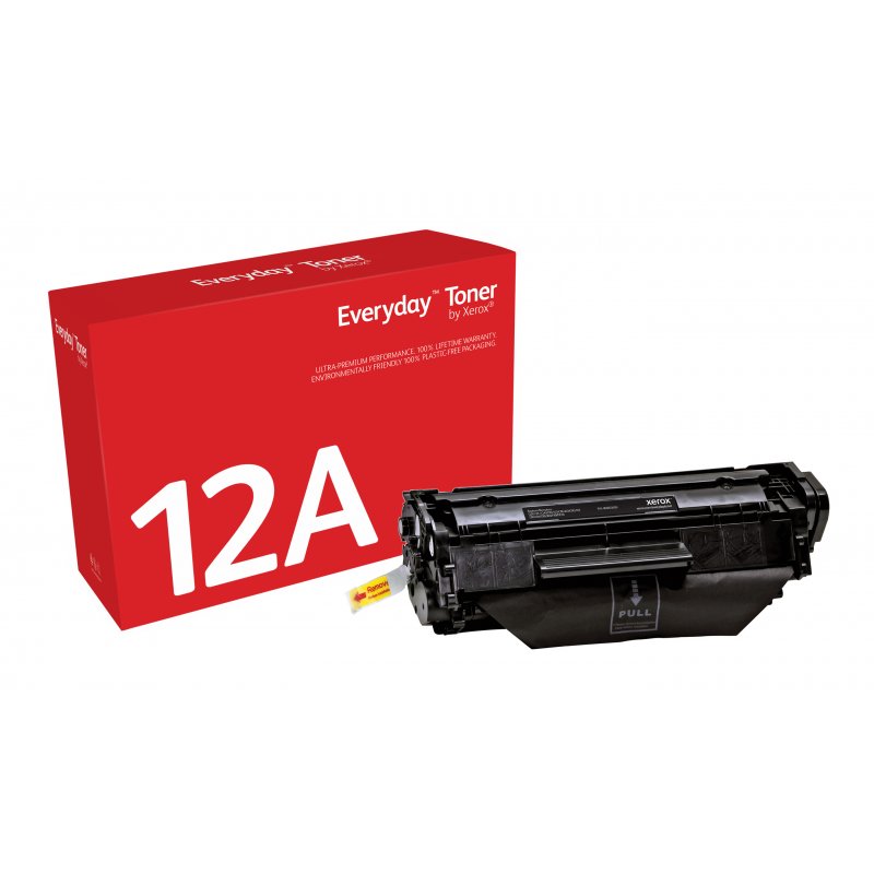 XEROX Everyday Toner para HP 12A LaserJet 1010(Q2612A CRG104 FX9 CRG103) Negro
