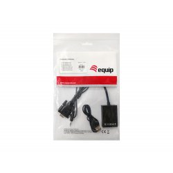 EQUIP VGA (HD15) to HDMI Adapter with Audio, Black