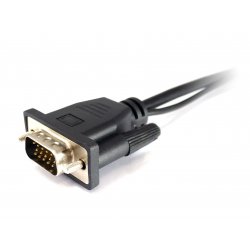 EQUIP VGA (HD15) to HDMI Adapter with Audio, Black