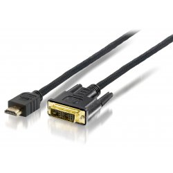 EQUIP HDMI/-DVI Digital Adapter Cable   5,0m, M/M, black, HQ