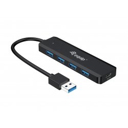 EQUIP 4-Port USB 3.0 Hub with USB-C Adapter