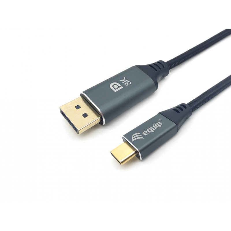 EQUIP USB-C to DisplayPort Cable, M/M, 2.0m, 8K/60Hz, Aluminum Shell