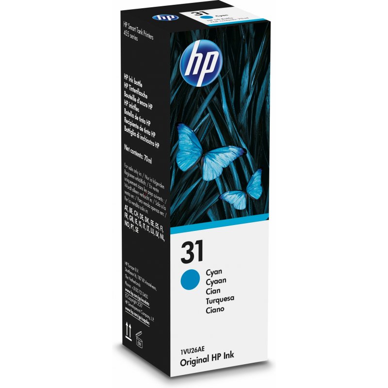 HP Botella de tinta Original HP 31 cian 70 ml