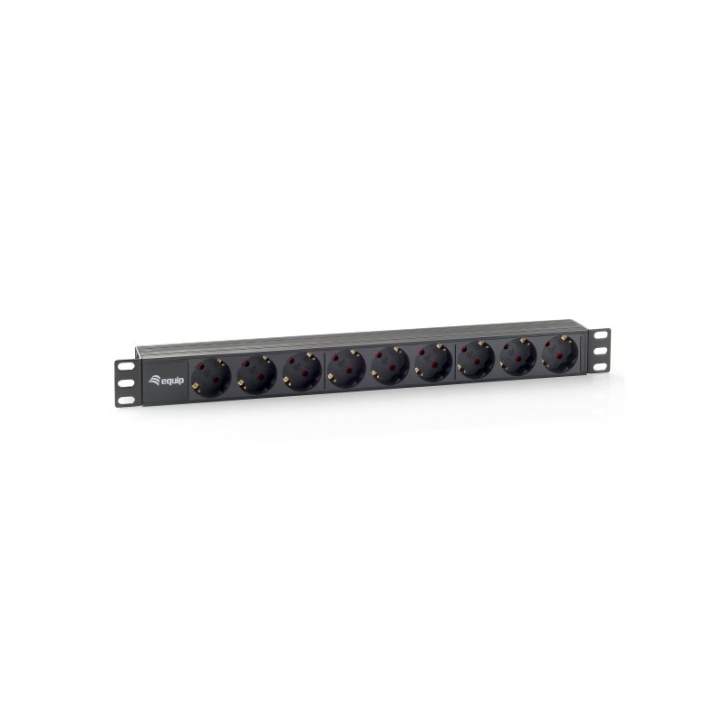 EQUIP Power Strip 9bay CEE7/4 w. 1,8m cable, (19")