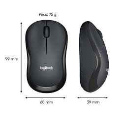 LOGITECH RATON M220 OPTICO WIRELESS SILENT GRIS