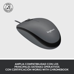 LOGITECH Raton m100 optico usb 2.0 1000dpi negro