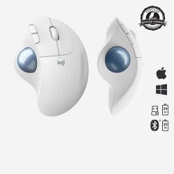 LOGITECH Raton Trackball Inalambrico ERGO M575/ Hasta 2000 DPI/ Blanco Crudo