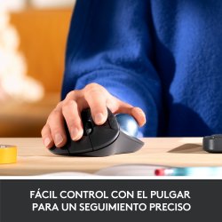 LOGITECH Raton Trackball Inalambrico ERGO M575/ Hasta 2000 DPI/ Blanco Crudo