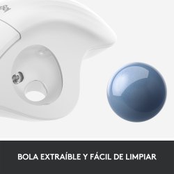 LOGITECH Raton Trackball Inalambrico ERGO M575/ Hasta 2000 DPI/ Blanco Crudo