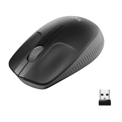 LOGITECH RATON  M190 FULL SIZE OPTICO WIIRELES INALAMBRICO GRIS OSCURO