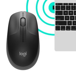 LOGITECH RATON  M190 FULL SIZE OPTICO WIIRELES INALAMBRICO GRIS OSCURO