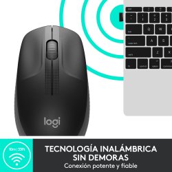 LOGITECH RATON  M190 FULL SIZE OPTICO WIIRELES INALAMBRICO GRIS OSCURO
