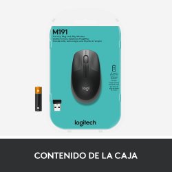 LOGITECH RATON  M190 FULL SIZE OPTICO WIIRELES INALAMBRICO GRIS OSCURO