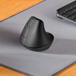 LOGITECH Raton (Izqda) Inalambrico 6 botones Ergonomico, Vertical, Videojuegos color grafito