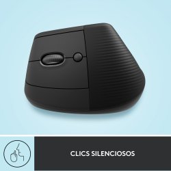 LOGITECH Raton (Izqda) Inalambrico 6 botones Ergonomico, Vertical, Videojuegos color grafito