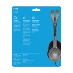 LOGITECH Auriculares con microfono headset h111