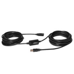 AISENS - CABLE USB 2.0 PROLONGADOR CON AMPLIFICADOR, TIPO A/M-A/H, NEGRO, 15M