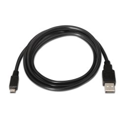 AISENS - CABLE USB 2.0, TIPO A/M-MICRO B/M, NEGRO, 3.0M