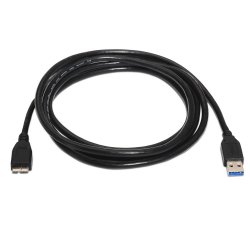 AISENS - CABLE USB 3.0, TIPO A/M-MICRO B/M, NEGRO, 1.0M