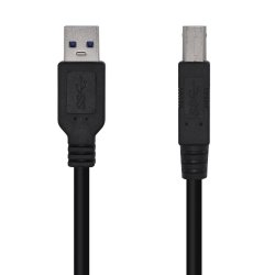 AISENS - CABLE USB 3.0 IMPRESORA TIPO A/M-B/M, NEGRO, 3.0M