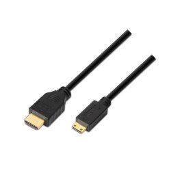 AISENS - CABLE HDMI A MINI HDMI ALTA VELOCIDAD / HEC, A/M-C/M, NEGRO, 3.0M