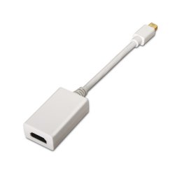 AISENS - CONVERSOR MINI DP A HDMI, MDP/M-HDMI A/H, BLANCO, 15CM