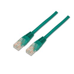 AISENS - CABLE DE RED LATIGUILLO RJ45 CAT.5E UTP AWG24, VERDE, 1.0M