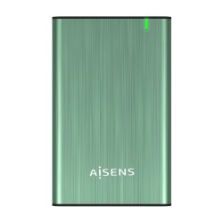 AISENS CAJA EXTERNA 2,5&quot  ASE-2525BWN 9.5MM SATA A USB 3.0/USB3.1 GEN1, VERDE PRIMAVERA