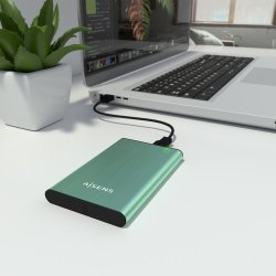 AISENS CAJA EXTERNA 2,5&quot  ASE-2525BWN 9.5MM SATA A USB 3.0/USB3.1 GEN1, VERDE PRIMAVERA
