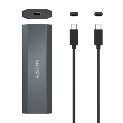 AISENS CAJA EXTERNA M.2 (NGFF) ASM2-018GR SATA/NVME A USB3.1 GEN2, GRIS