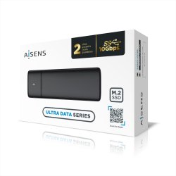 Aisens CAJA EXTERNA M.2 (NGFF) ASM2-001B SATA/NVME A USB3.1 GEN2, NEGRA