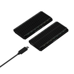 AISENS CAJA EXTERNA M.2 RGB GAMING ASM2-RGB011GR SATA/NVME A USB3.1 GEN2, NEGRA
