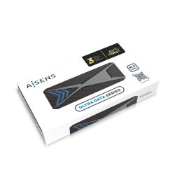 AISENS - CAJA EXTERNA M.2 (NGFF) RGB GAMING ASM2-RGB013B NVMe A USB3.2 GEN2, NEGRA