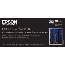 Epson GF Papel Premium Canvas Satin, 44&quot  x 12.2m, 350g/m2