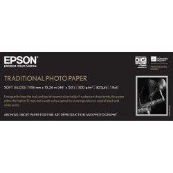 Epson GF papel Photo Traditional 44&quot  x 15,2m - 300 g/m2