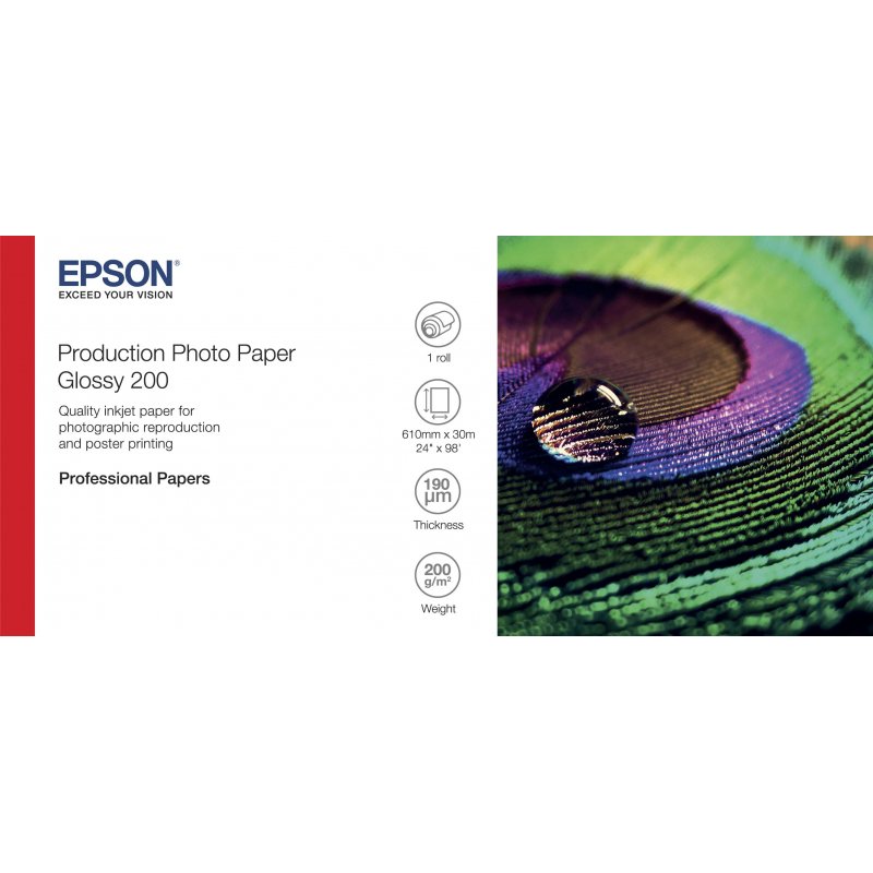 EPSON Production Photo Paper Glossy 200 24 x 30m