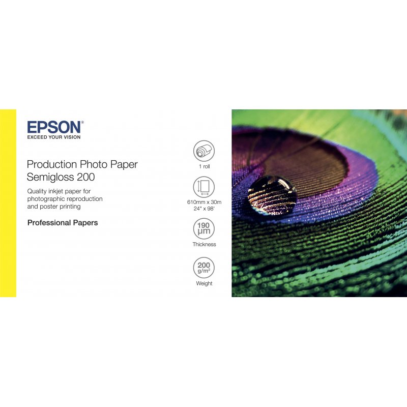EPSON Production Photo Paper Semigloss 200 24 x 30m