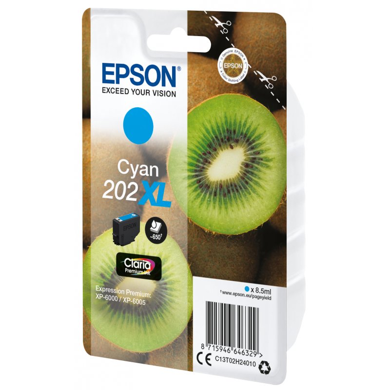 EPSON Singlepack Cyan 202XL Claria Premium Ink