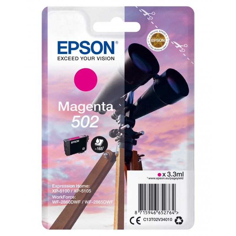 EPSON Singlepack Magenta 502 Ink