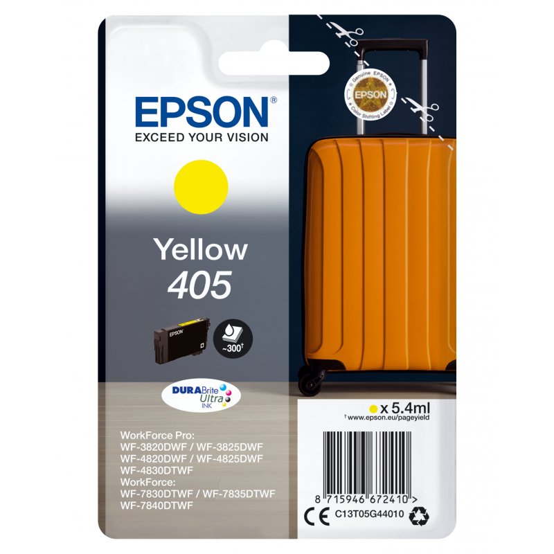 EPSON Singlepack Yellow 405 DURABrite Ultra Ink