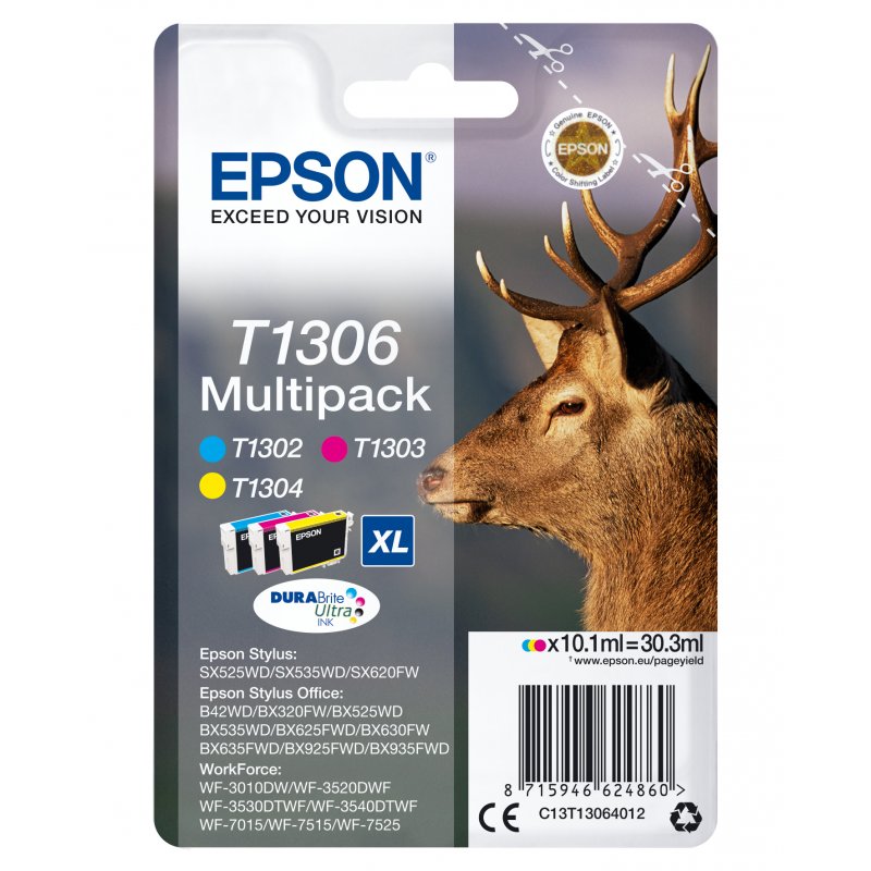 Epson Multipack SX525WD/620FW/ Office B42WD/525WD/625FWD/925FWD Tricolor (C,M,Y)