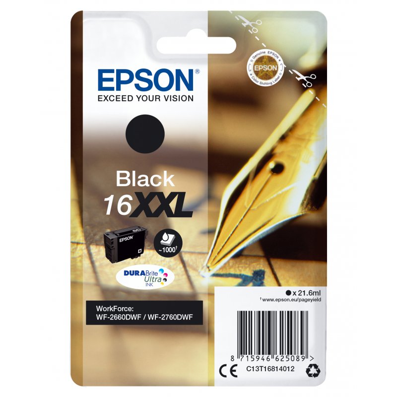 EPSON Cartucho Negro 16XXL Workforce 2660DWF