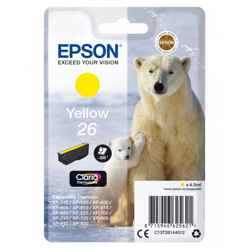 Epson Claria Premium Cartucho Amarillo 26