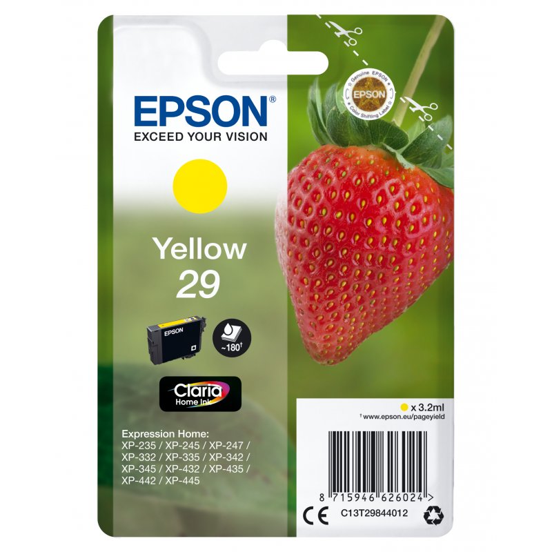 EPSON Expression Home XP-235 Cartucho Amarillo nº29