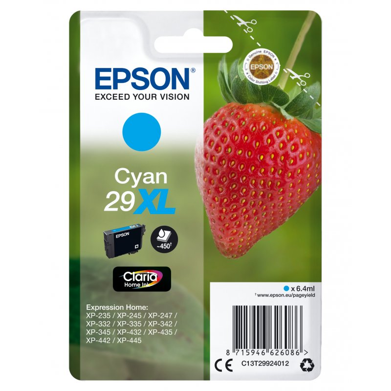 EPSON Expression Home XP-235 Cartucho Cyan 29XL