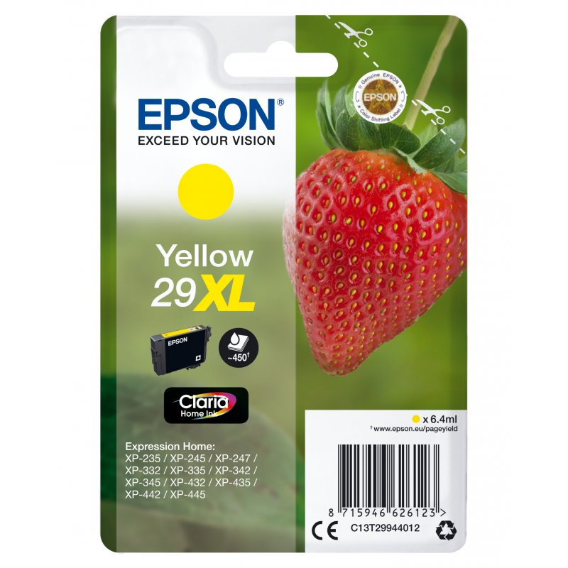 EPSON Expression Home XP-235 Cartucho Amarillo 29XL