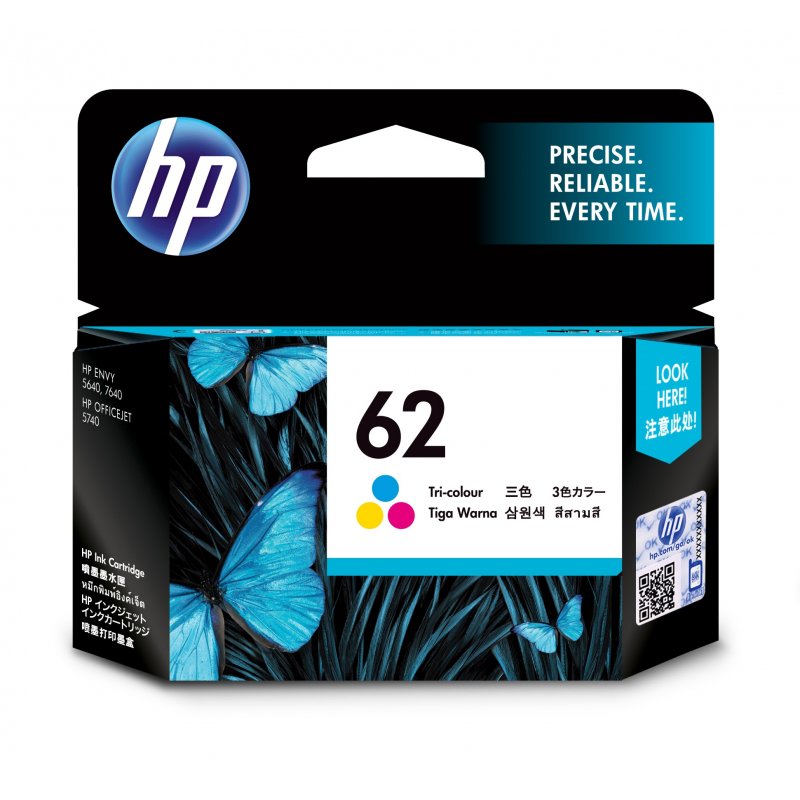 HP Envy 5640, Officejet 5740 Cartucho Color nº62