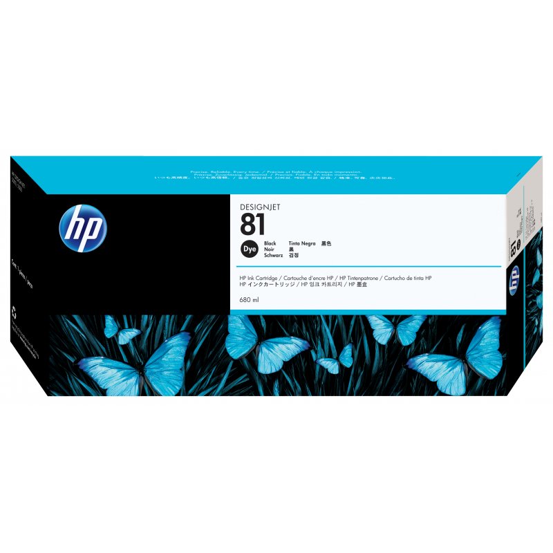 HP Designjet 5000/5500  Cartucho Negro Nº81, 680ml. Tinta para Interior.