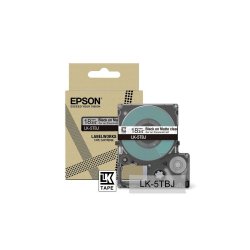 EPSON Cartucho de etiquetas Matte Tape   Clear/Black 18mm(8m)   LK-5TBJ