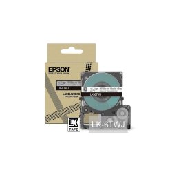 EPSON Cartucho de etiquetas Matte Tape   Clear/White 24mm(8m)   LK-6TWJ